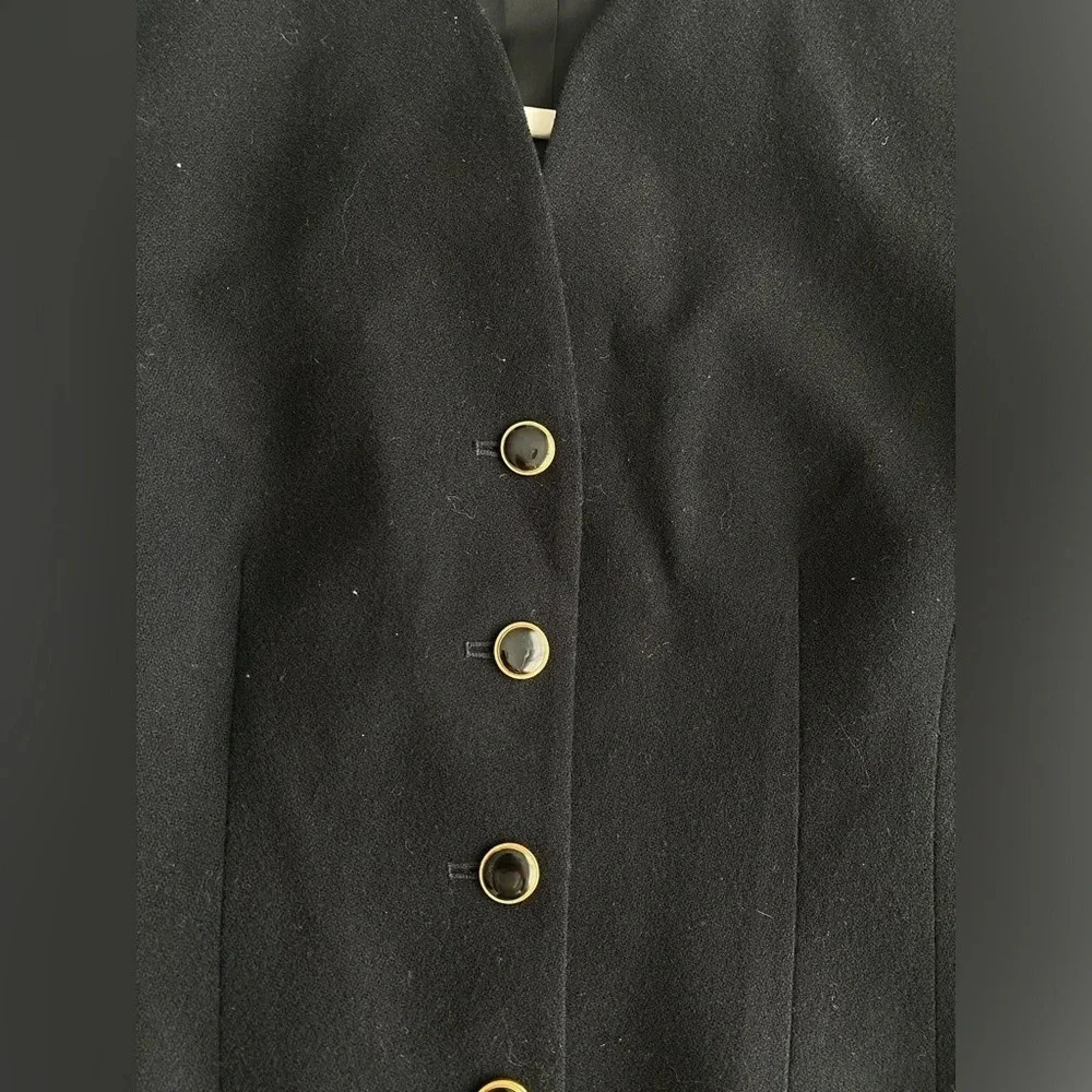 Vintage Pendleton Blazer Suit Set Women’s Small 100% Virgin Wool Black Gold - Picture 11 of 11